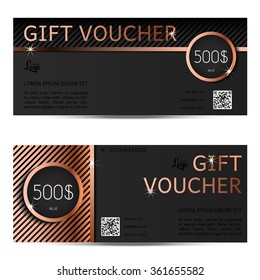 Gift voucher. Vector, illustration. Card template.