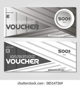 Gift voucher. Vector, illustration. Card template.