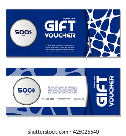 Gift voucher. Vector, illustration. Card template.