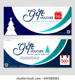 Gift voucher. Vector, illustration. Card template.