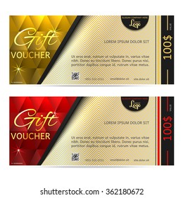 gift voucher vector illustration coupon template for company corporate style present