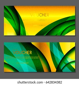 Gift voucher. Vector, illustration.  Gold background.