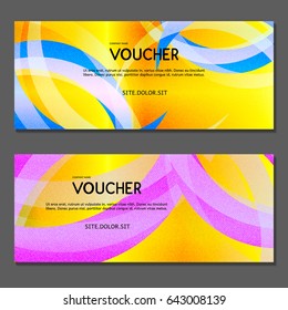 Gift voucher. Vector, illustration.  Gold background.