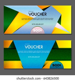 Gift voucher. Vector, illustration.  Gold background.
