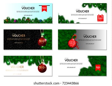 Gift voucher. Vector, illustration. New Year's and Christmas.