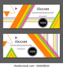Gift voucher. Vector, illustration. Voucher template.