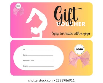 Gift voucher for yoga lessons