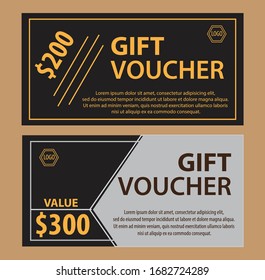Gift Vouchers. Nice graphic vector for social media, cafes or restaurants, shops etc.