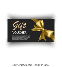 Gift vouchers with ribbons. Elegant template for a festive gift card, coupon and certificate. Discount Coupon Template Vector Illustration