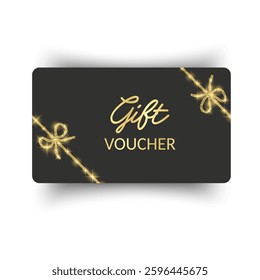 Gift vouchers with ribbons. Elegant template for a festive gift card, coupon and certificate. Discount Coupon Template Vector Illustration