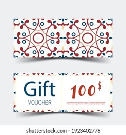 Gift vouchers set. Colorful design, on white background. Vector illustration EPS10.