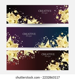 Gift vouchers template collection. Vector decorative horizontal  flayers