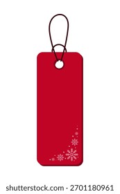 Gift winter tag. Snowflakes gift tag. Gift tag with snowflakes pattern. Sale promotion and gift card. Vector illustration