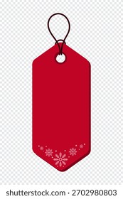 Etiqueta de invierno de regalo. Etiqueta de regalo de copos de nieve. Etiqueta de regalo con patrón de copos de nieve. Promoción y Tarjeta de regalo de ventas. Ilustración vectorial