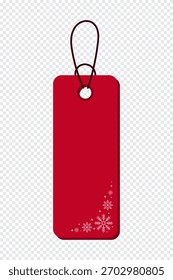 Gift winter tag. Snowflakes gift tag. Gift tag with snowflakes pattern. Sale promotion and gift card. Vector illustration