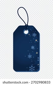 Gift winter tag. Snowflakes gift tag. Gift tag with snowflakes pattern. Sale promotion and gift card. Vector illustration