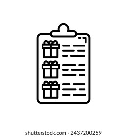 Gift Wishlist Diet  icon in vector. Logotype
