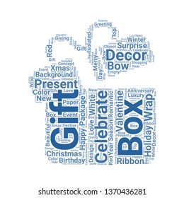 gift word cloud. tag cloud about gift