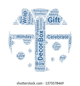 gift word cloud. tag cloud about gift