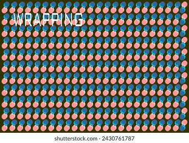 Gift wrap with beautiful curved and colored motifs