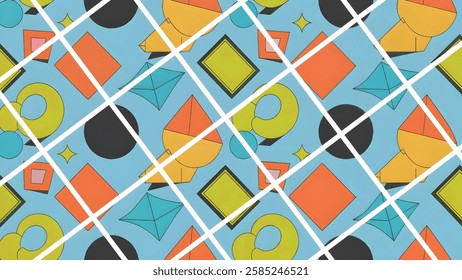 Gift wrap creative grid background,flat vector illustration,useful for poster,banner,backgrounds,greetings.