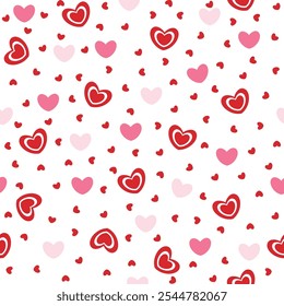 Gift Wrap, Seamless Pattern, Valentine Pattern, Heart Shapes Gift Wrap