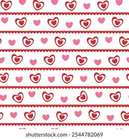 Gift Wrap, Seamless Pattern, Valentine Pattern, Heart Shapes Gift Wrap