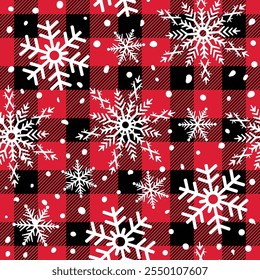 Gift Wrap, Gift Wrapping, Gift Wrapping Paper, Snow Flakes, Plaid, Buffalo check, 