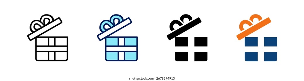 Geschenk-Wrapping alle in einem Symbol Multi-Styles Vektor-Set