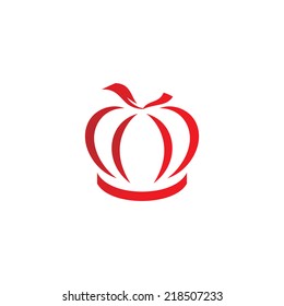 Gift wrapping a crown Branding Identity Corporate vector logo design template Isolated on a white background