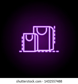 Gift wrapping dusk style neon icon. Elements of birthday set. Simple icon for websites, web design, mobile app, info graphics