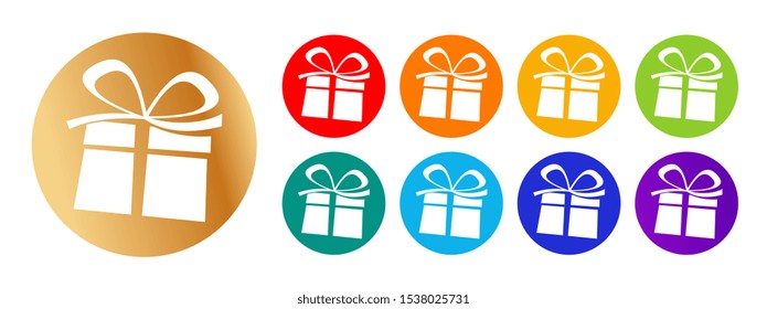 Gift Wrapping on round sticker