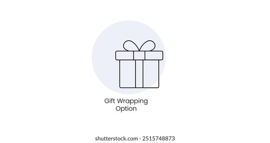 Opción de envoltura de regalo - Icono de Vector