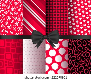Gift wrapping paper vector illustration collection