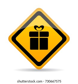 Gift wrapping service vector icon on white background