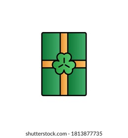 Gift wrapping, trefoil color gradient vector icon