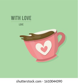 gift for you , valentine vector card , in love , Together 
