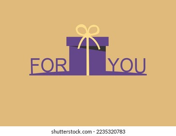 A gift for you. Vector illustration.