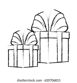 giftbox with big bow on top icon image
