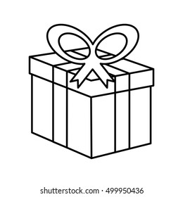 giftbox birthday present isolated icon vector illustration design