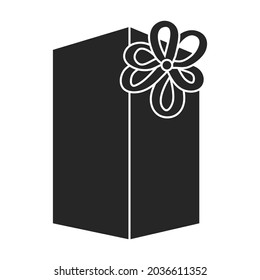 Geschenkbox schwarze Vektorgrafik von Symbol.Einzige Illustration schwarz von Schachtel Geschenk auf weißem Hintergrund.Vektorsymbol von Geschenkbox für Gegenwart .