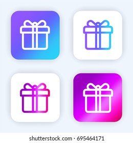 Giftbox bright purple and blue gradient app icon