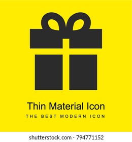 Giftbox bright yellow material minimal icon or logo design