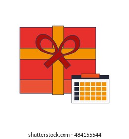 giftbox and calendar  icon