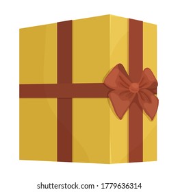 Giftbox cartoon vector of icon.Isolated illustration cartoon of box gift on white background.Vector icon of giftbox for present .