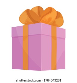 Giftbox cartoon vector de icono.Ilustración de ilustración aislada de regalo de caja sobre fondo blanco.Icono vector de giftbox para presente.