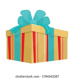 Giftbox cartoon vector of icon.Isolated illustration cartoon of box gift on white background.Vector icon of giftbox for present .