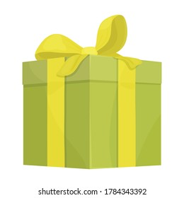 Giftbox cartoon vector of icon.Isolated illustration cartoon of box gift on white background.Vector icon of giftbox for present .