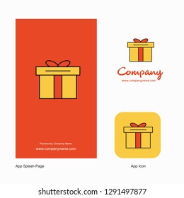 Giftbox  Company Logo App Icon and Splash Page Design. Creative Business App Design Elements