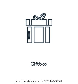 Giftbox concept line icon. Linear Giftbox concept outline symbol design. This simple element illustration can be used for web and mobile UI/UX.